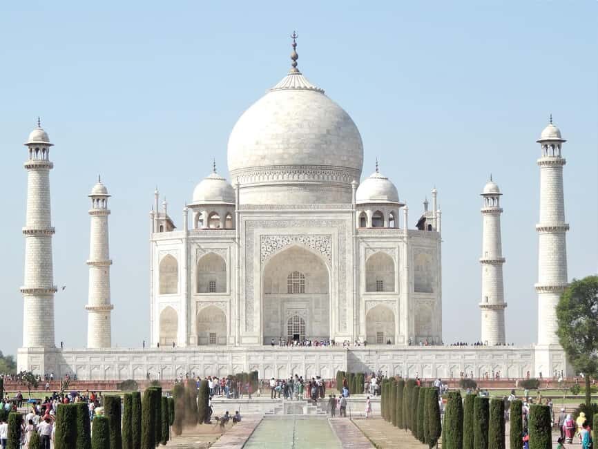 From Delhi: Taj Mahal and Agra Fort Day Tour with transfer - Taj Mahal visit: golf carts, a guide, and a focused 1-hour experience