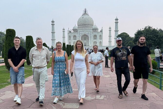 Skip the Line Taj Mahal and Agra Fort with 5<em>Star Lunch – Key things to know before you go’ /></p>
<ul>
<li><strong>Express entry at the Taj Mahal</strong> helps you skip the longest delays and start seeing right away</li>
<li><strong>A private car + hotel pickup</strong> keeps your day from turning into transport math</li>
<li><strong>Guides named in the experience</strong> (Imran, Cozi Khan, Shehid) focus on what matters on-site</li>
<li><strong>Two full sightseeing blocks</strong> of about 2 hours each for Taj Mahal and Agra Fort</li>
<li><strong>Optional Baby Taj add-on</strong> gives you a quieter Mughal “jewel box” moment</li>
<li><strong>Bottled mineral water during the journeys</strong> is included so you’re not hunting mid-ride</li>
</ul>
<h2 id="how-skip-the-line-works-at-the-taj-mahal-and-why-it-matters">How skip-the-line works at the Taj Mahal (and why it matters)</h2>
<p><img width="669" height="446" decoding="async" src=