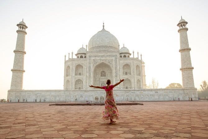 Sunrise Taj Mahal, Agra Fort, Red Taj and Moonlit Garden Private Tour - Mehtab Bagh: Dusk Photo Viewing From the Moonlit-Garden View